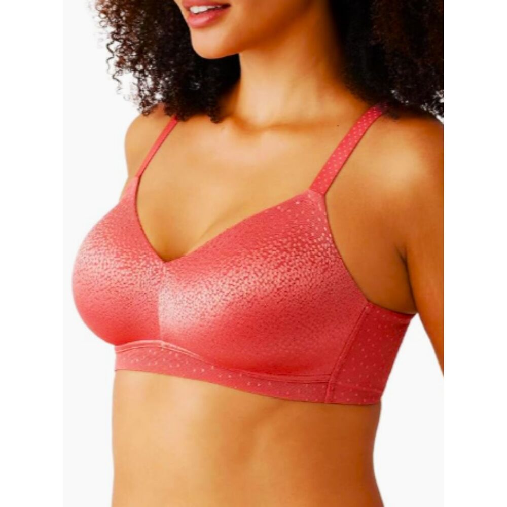 NEW Wacoal 42DDD Pink Back Appeal Wire Free Bra Full Coverage Adj Straps 852303